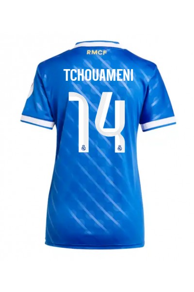 Real Madrid Aurelien Tchouameni #14 Jalkapallovaatteet Naisten Kolmaspaita 2025-26 Lyhythihainen Real Madrid Aurelien Tchouameni #14 Jalkapallovaatteet Naisten Kolmaspaita 2025-26 Lyhythihainen